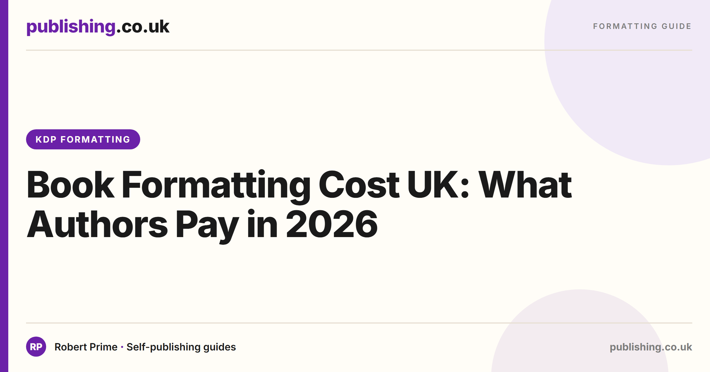 Book Formatting Cost UK: What Authors Actually Pay in 2026