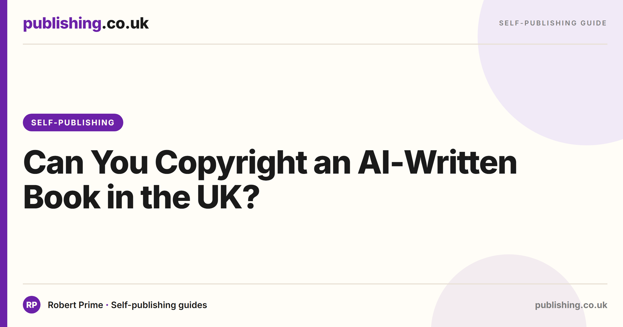 Can You Copyright an AI-Written Book in the UK? (And Can KDP Reject It?)