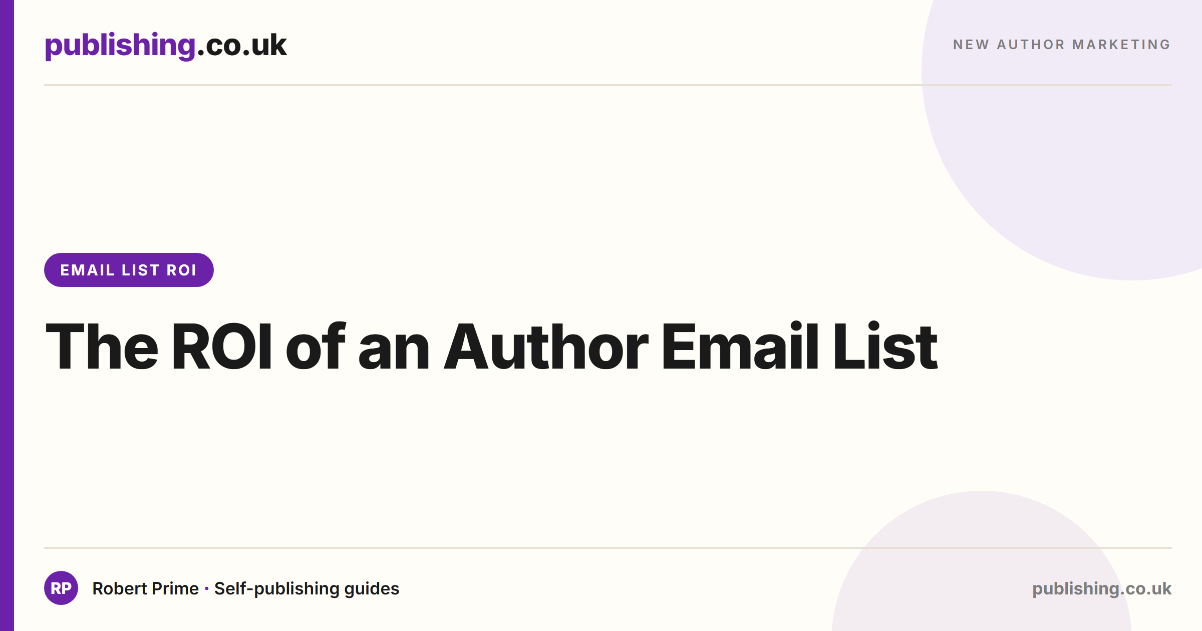 The ROI of an Author Email List (and Why It Still Beats Social)