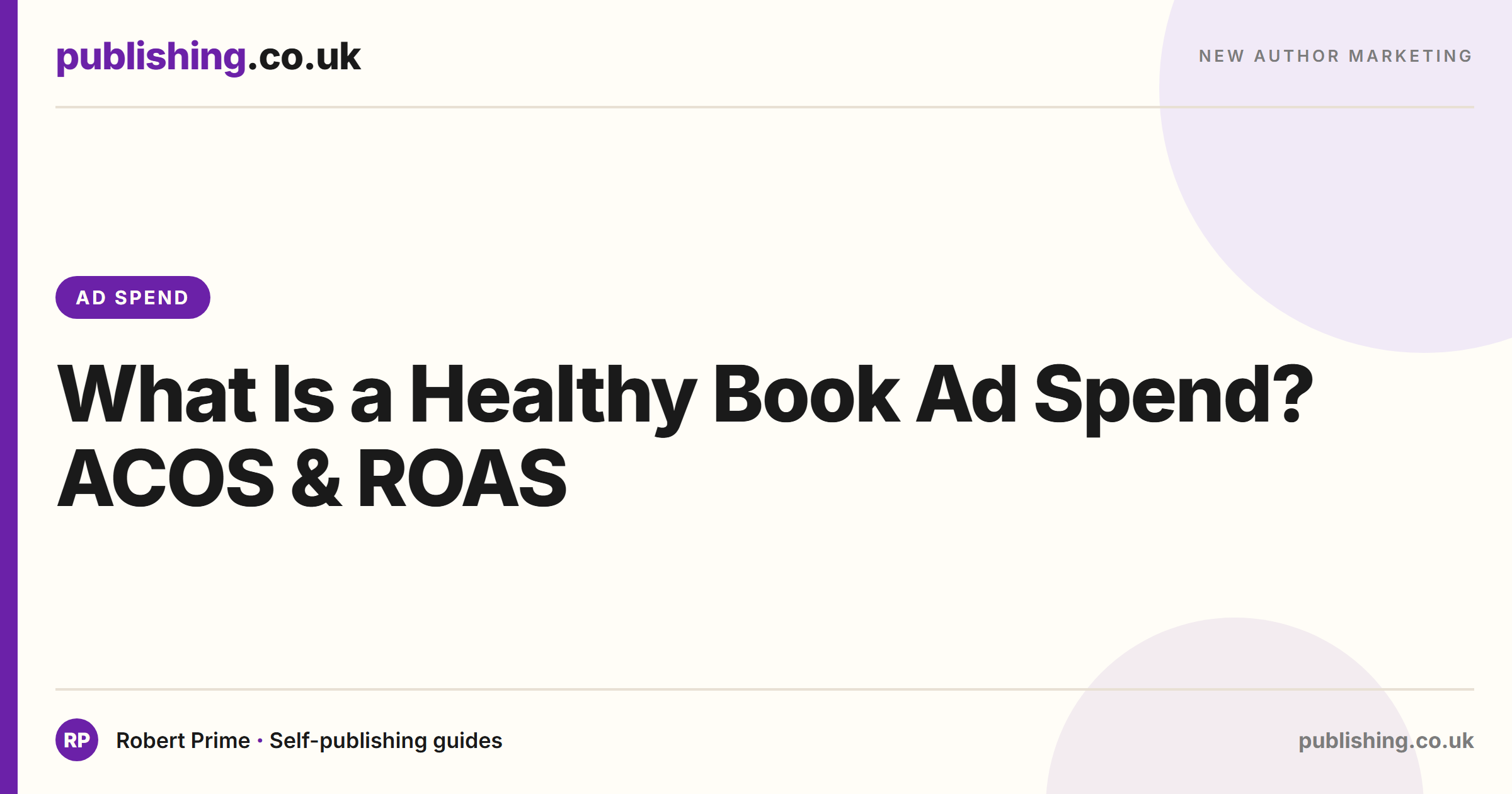 What Is a Healthy Book Ad Spend? ACOS, ROAS & Break-Even