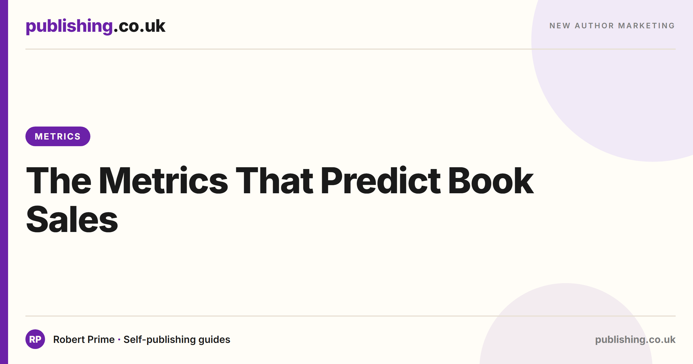 How to Measure Book Marketing: The Metrics That Predict Sales