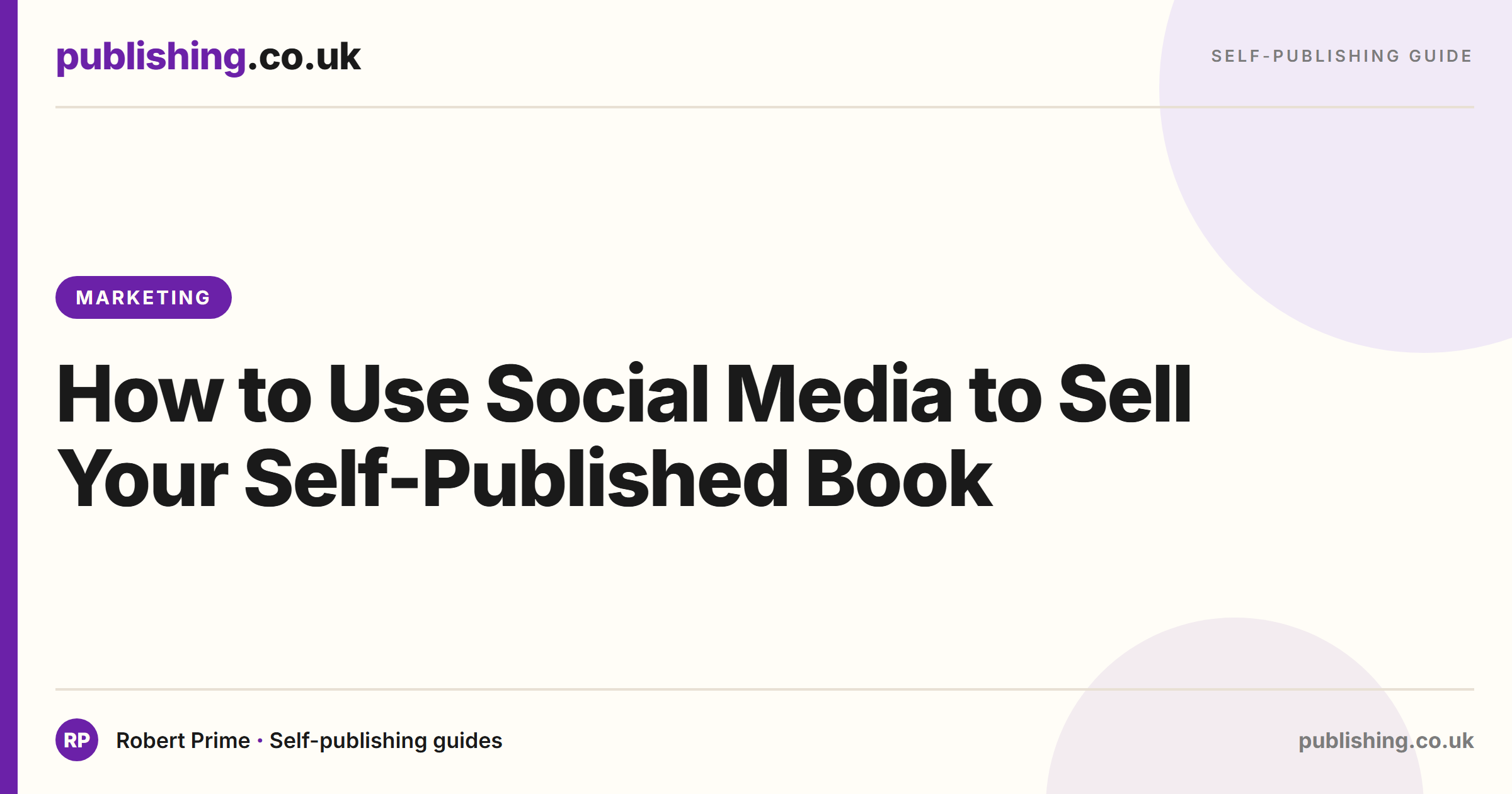 How to Use Social Media to Sell Your Self-Published Book