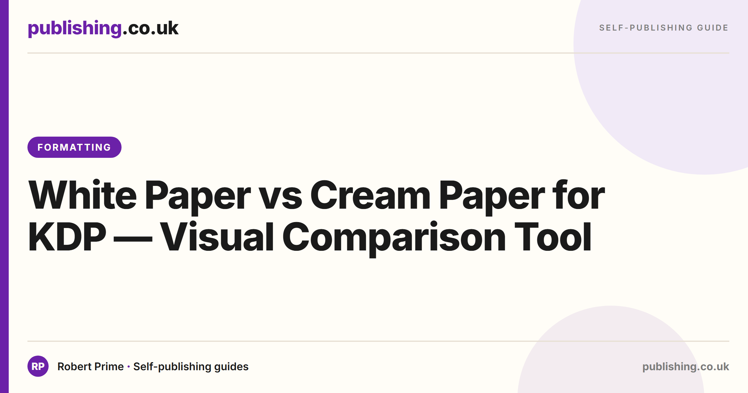 White Paper vs Cream Paper for KDP — Visual Comparison Tool